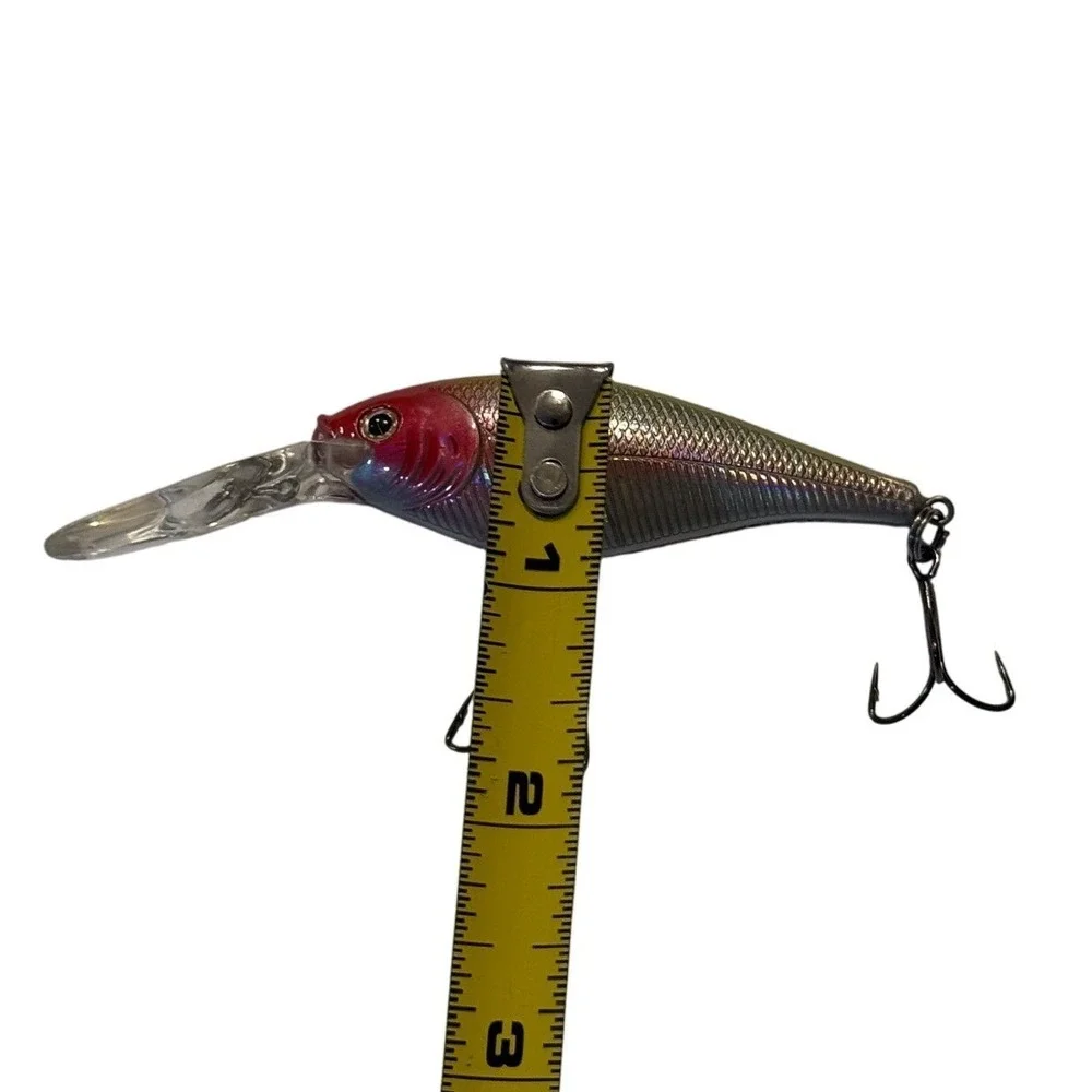 Berkley Frenzy FSH7-M Deep Diving Minnow Lure Red Head Silver Holographic 2.75in